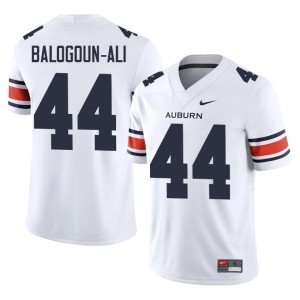 Men #44 Tigers White Replica College Football Adam Balogoun-Ali Jersey 754421-438