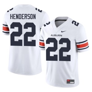 Mens White College Football #22 AU Stitched Alvin Henderson Jersey 476878-740