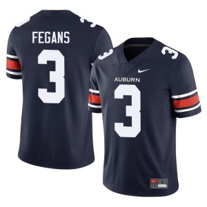 Men #3 Navy Auburn Embroidery AnQuon Fegans College Football Jerseys 332805-980