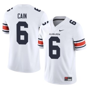 Mens Bryce Cain Auburn University White College Football 2026-27 #6 Jerseys 368409-143