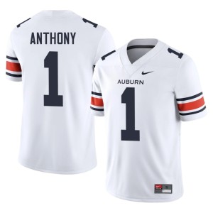 Men Champ Anthony #1 College Football AU Tigers White Alumni Jersey 236589-335