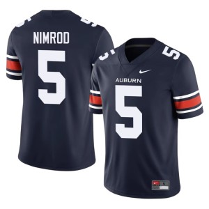 Men #5 Auburn War Eagles College Football Navy Player Chas Nimrod Jerseys 491987-660