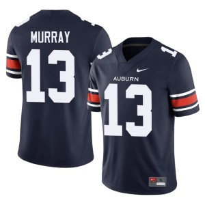Mens Navy #13 College Football AU Tigers Embroidery Chris Murray Jersey 185627-136