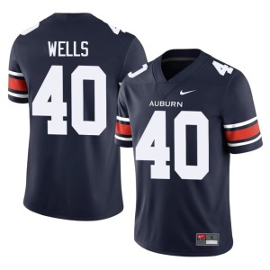Men Auburn Limited College Football Chris Wells #40 Navy Jersey 380685-258