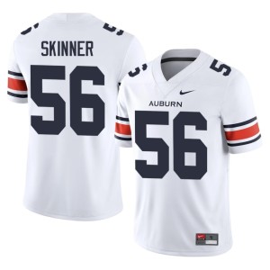 Men #56 Auburn Official Cole Skinner College Football White Jerseys 698077-816