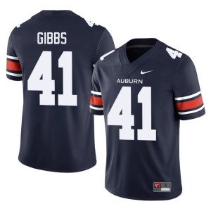 Men's #41 Connor Gibbs Auburn University College Football Navy Replica Jersey 357191-226