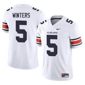 Men's 2026 College Football Tigers Eric Winters #5 White Jersey 381326-942