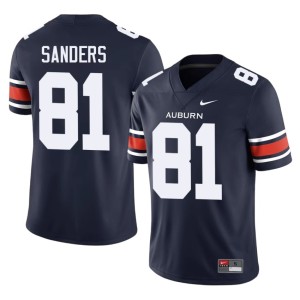 Men #81 Frank Sanders College Football NCAA Navy Auburn Tigers Jerseys 643635-241