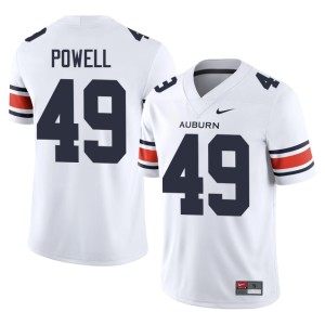 Men's Hudson Powell College Football #49 2026 Auburn University Tigers White Jersey 890160-499