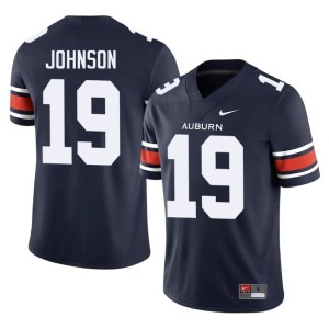 Men #19 Embroidery Auburn Navy College Football Jake Johnson Jerseys 255050-957