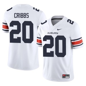Men's White Stitched Auburn #20 Joe Cribbs College Football Jersey 425683-766