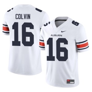 Men White Stitched Auburn University Tigers College Football John Colvin #16 Jerseys 178114-506