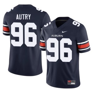 Mens Malik Autry #96 Navy War Eagle College Football Game Jerseys 203568-943