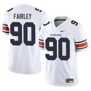 Men College Football #90 Nick Fairley White Auburn University Tigers 2026 Jersey 864693-423