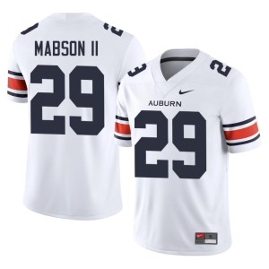 Men White College Football Auburn University #29 Omar Mabson II NCAA Jerseys 847974-308