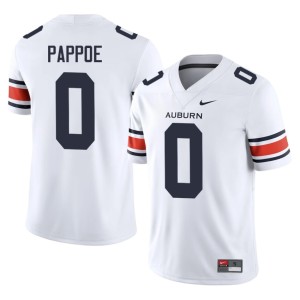 Mens Official College Football White Owen Pappoe #0 Auburn University Tigers Jerseys 626238-891