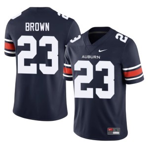 Mens #23 Auburn Tigers Navy Ronnie Brown NCAA College Football Jerseys 174821-614