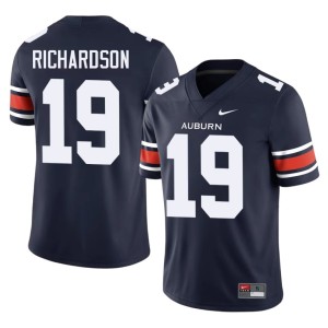 Men Scrap Richardson AU Tigers College Football #19 Navy NCAA Jersey 933638-680