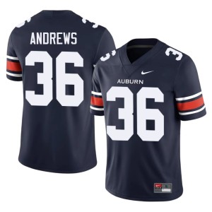 Men's #36 Navy Alumni Stuart Andrews College Football Auburn Tigers Jersey 408147-265