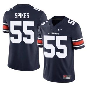 Men Takeo Spikes #55 College Football Auburn Tigers Navy Player Jersey 971793-635