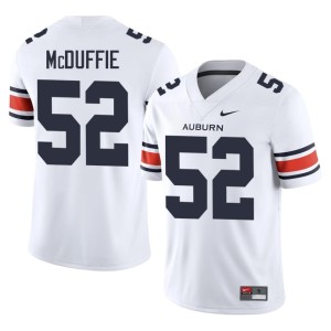 Men's William Grier McDuffie #52 Player College Football White AU Jerseys 572786-958