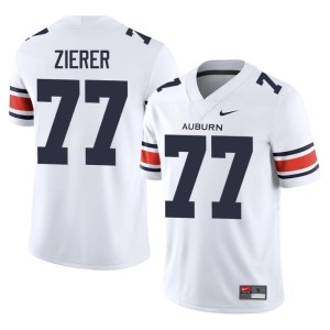 Mens College Football #77 Alumni White AU Tigers Wilson Zierer Jersey 246606-778