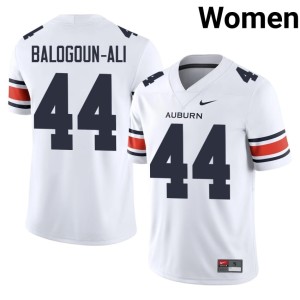 Womens #44 Adam Balogoun-Ali College Football White War Eagle Official Jerseys 803386-958