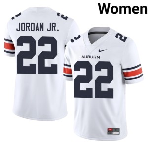 Womens Andre Jordan Jr. Replica Auburn University Tigers #22 White College Football Jersey 192440-621