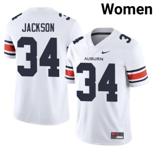 Womens #34 Auburn College Football Official White Bo Jackson Jersey 620498-121