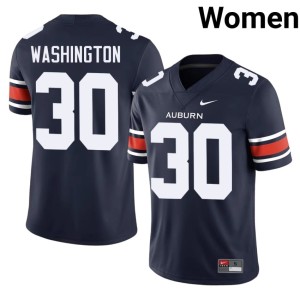 Women's #30 Navy Auburn Bryson Washington College Football Alumni Jerseys 924407-559