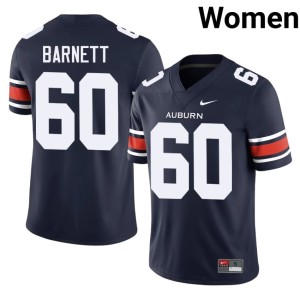 Women University Cade Barnett AU #60 College Football Navy Jersey 643988-908