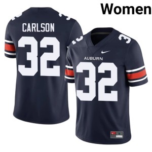 Women Replica Navy Auburn College Football #32 Cade Carlson Jersey 950077-271