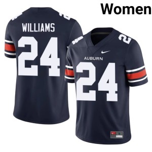 Women's #24 College Football Alumni Carnell Williams Navy Auburn University Jersey 306530-176
