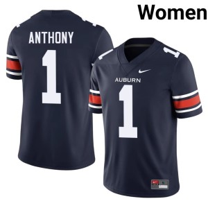 Womens College Football #1 Embroidery Champ Anthony Navy Auburn Tigers Jerseys 325899-102