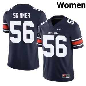 Womens College Football Navy Auburn War Eagles #56 Embroidery Cole Skinner Jerseys 448015-250