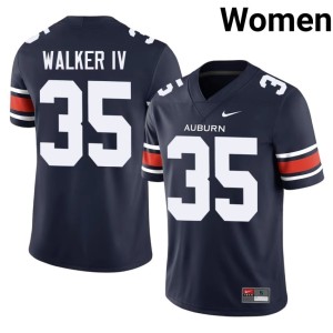 Womens AU Tigers Navy #35 College Football Official Dallas Walker IV Jerseys 604093-997