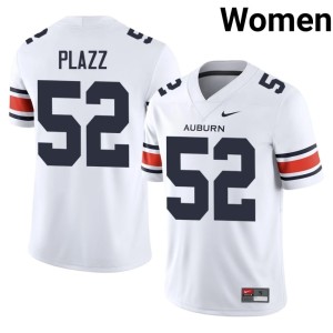 Womens Auburn War Eagles College Football Limited Deryc Plazz #52 White Jersey 236586-979