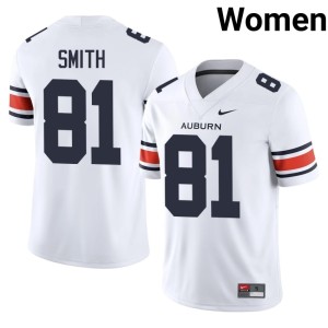 Women White Alumni #81 Auburn University College Football Erick Smith Jerseys 615226-151