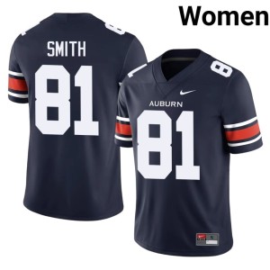 Womens Navy College Football Erick Smith Tigers High School #81 Jersey 288984-257