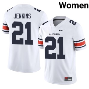 Womens Gavin Jenkins College Football #21 White Auburn Tigers Replica Jerseys 548658-933