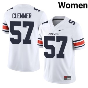 Women Limited College Football #57 Auburn Harrison Clemmer White Jersey 898606-328