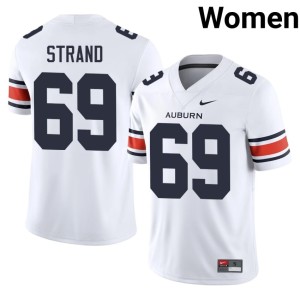Women's White NCAA Jacob Strand #69 Auburn War Eagles College Football Jerseys 867931-794