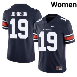 Women College Football Auburn University Navy Jake Johnson #19 Player Jersey 396680-486