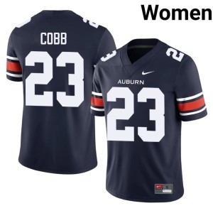 Women's Replica AU #23 Jeremiah Cobb College Football Navy Jerseys 215221-732