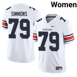 Womens White Auburn War Eagles Jo Simmons College Football University #79 Jerseys 630204-164