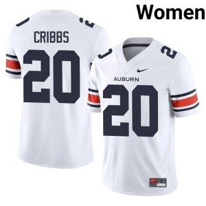Women's 2026-27 Joe Cribbs #20 White College Football Tigers Jerseys 417597-351