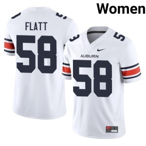 Women's Alumni War Eagle College Football John Henry Flatt White #58 Jersey 200228-735