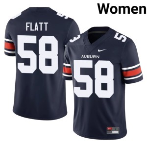 Women's #58 War Eagle Navy Game John Henry Flatt College Football Jersey 364150-204