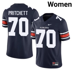Women #70 Parker Pritchett Navy NCAA College Football War Eagle Jerseys 480175-908
