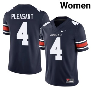 Women #4 Navy Rayshawn Pleasant AU Tigers College Football Embroidery Jerseys 809753-621